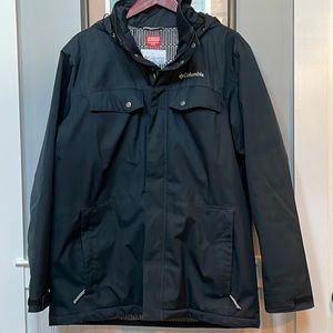 Men’s Black Columbia Jacket with Thermal Coil Insulation. Size L